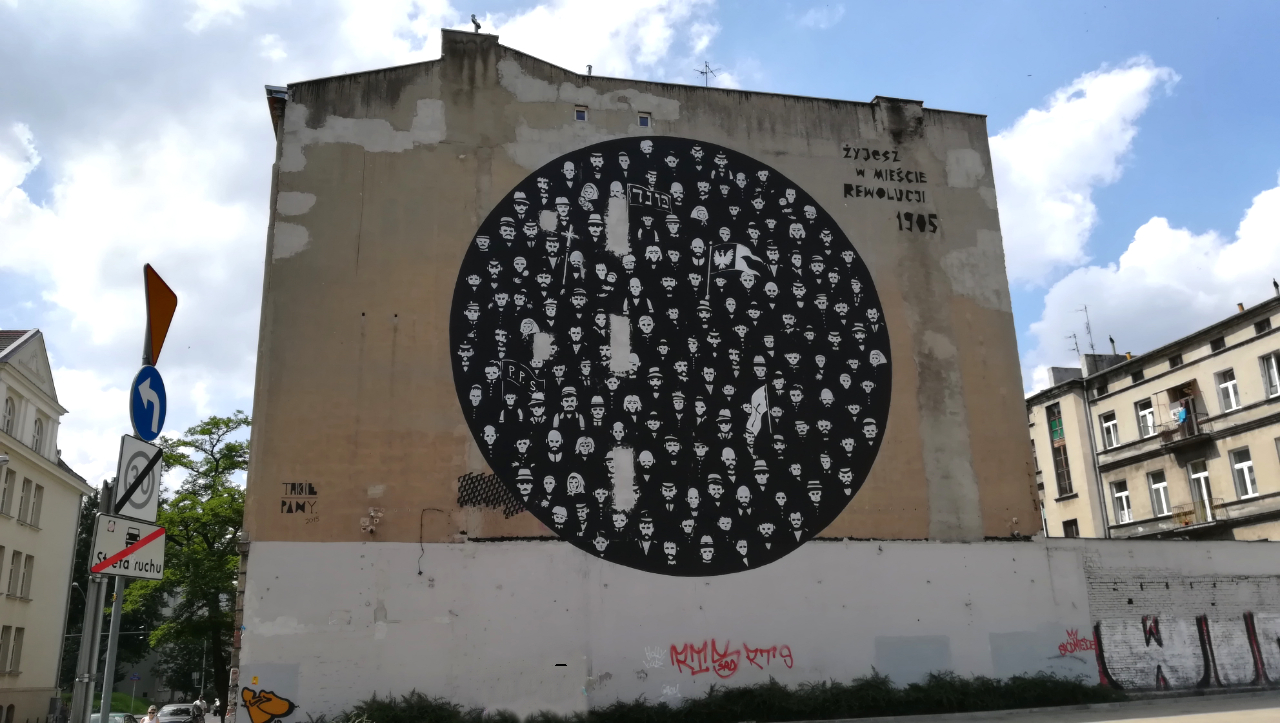 Historyczne murale w Łodzi.